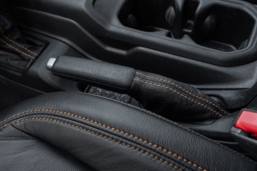 Jeep Gladiator aftermarket leather shift boot upholstery