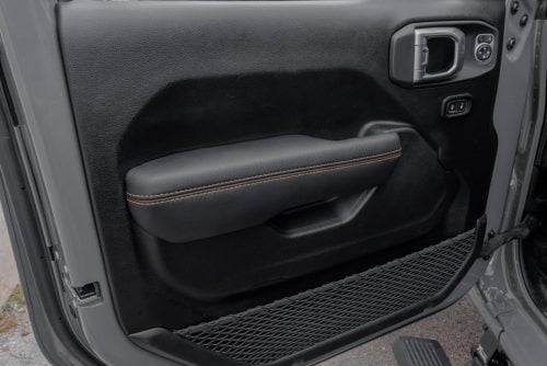 Jeep Wrangler custom leather door armrest upholstery