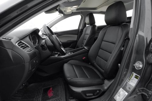 2016-2017 Mazda Model 6 with installed Black replacement leather seat covers