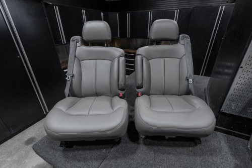 1992-2002 Chevrolet Silverado with smoke leather seats installed