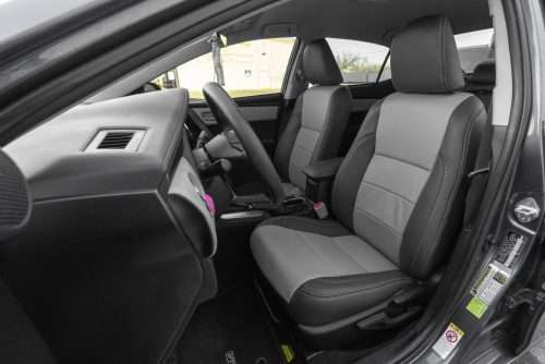 Two-Tone Toyota Corolla Graphite/Ash leather seats installed