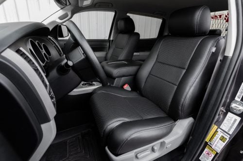 2007-2013 Toyota Tundra Black/Piazza Grey perforated leather seats