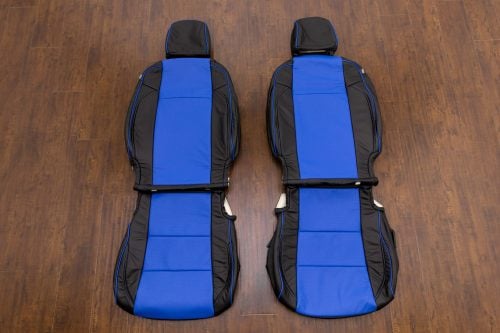 Black and Cobalt Blue leather seat upholstery kit for Toyota Tacoma