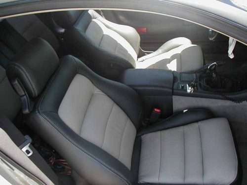 Two-Tone custom Mitsubish 3000GT leather seats installed