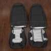 Ford Explorer black leather seat covers flipped