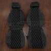 2007-2013 GMC Sierra Black and Black Suede custom double diamond leather seat upholstery kit - front seat upholstery
