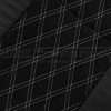 White double-diamond stitching on Black Suede
