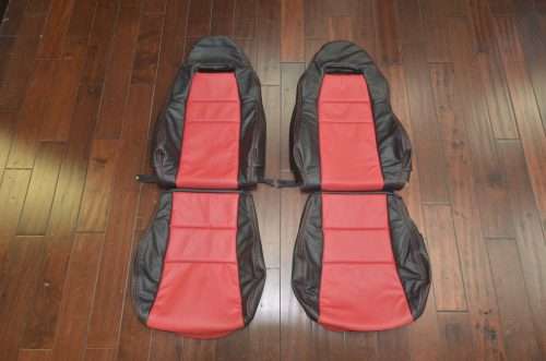 Black and Red leather seat upholstery kit 2003-2005 Toyota MR2