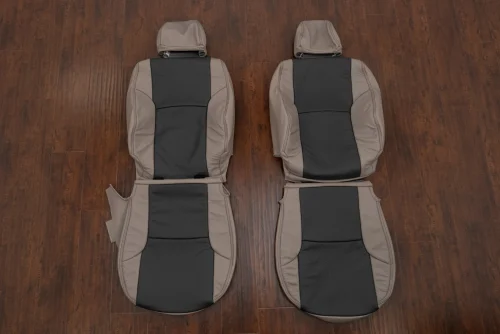 2004-2009 Toyota 4Runner 3 Row Fawn and Dark Graphite leather seat upholstery kit - featured image