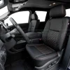 Aftermarket black Nissan Titan leather seats with Diamond stitched inserts