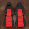 Chevrolet Colorado Black and Bright Red replacement leather seat covers - Front seat upholstery
