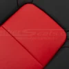 Bright Red leather texture close-up