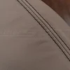 Contrasting Dark Graphite double-stitching on Fawn leather
