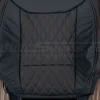 Diamond insert section of Ford Maverick backrest upholstery