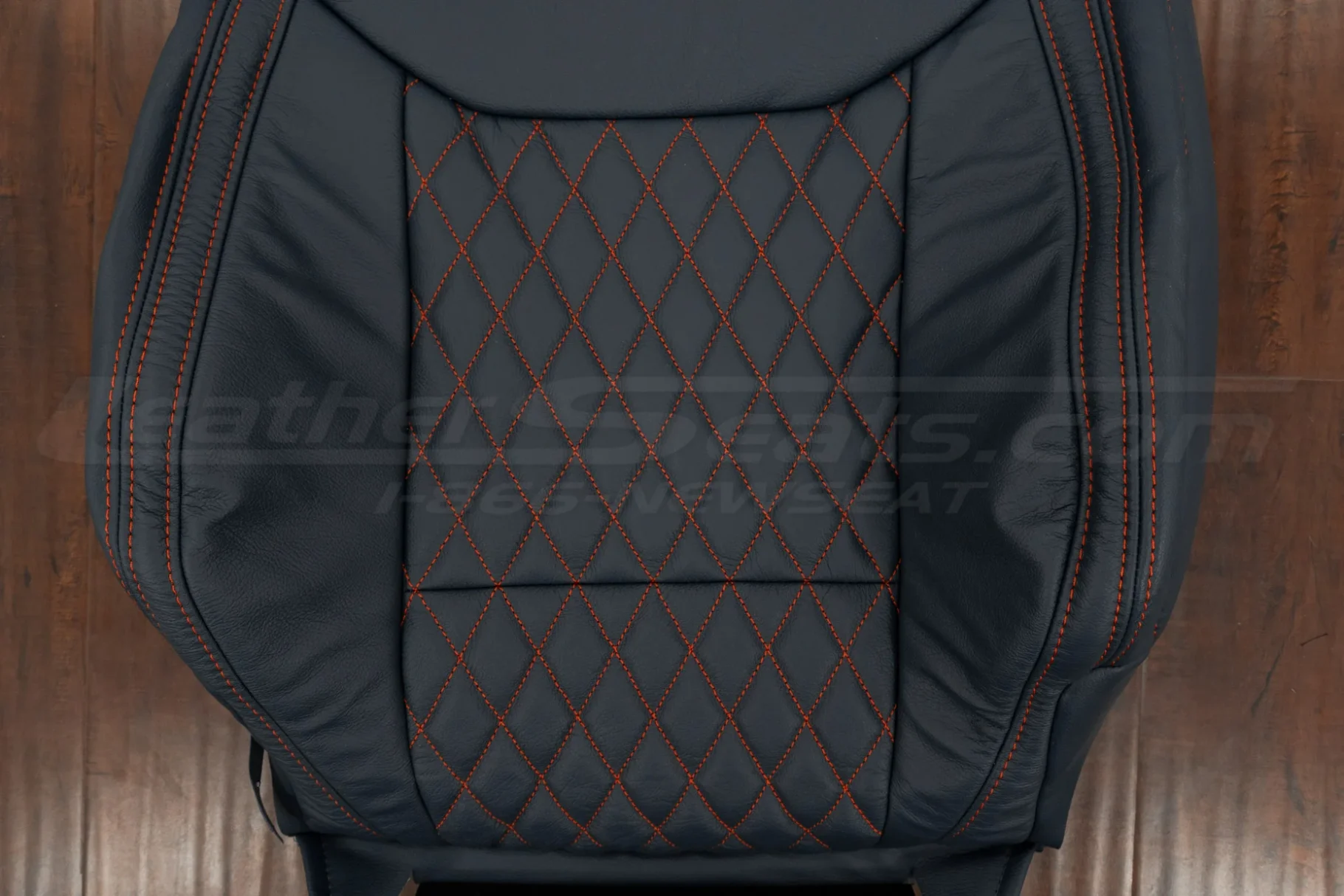 Diamond insert section of Ford Maverick backrest upholstery