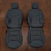 2022-2026 Ford Maverick blue replacement leather seat covers with tangerine stitching