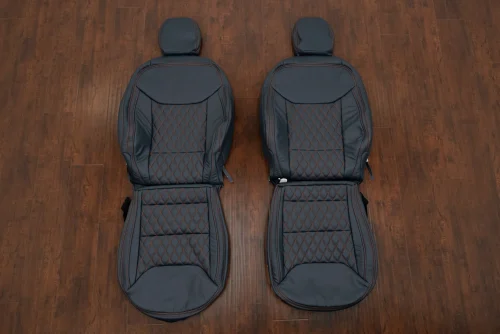 Ford Maverick Diamond Quilted leather seat upholstery kit - thumbnail