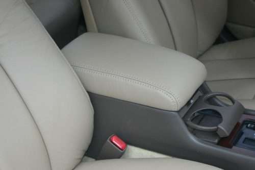 Lexus LS400 leather console lid cover upholstery installed