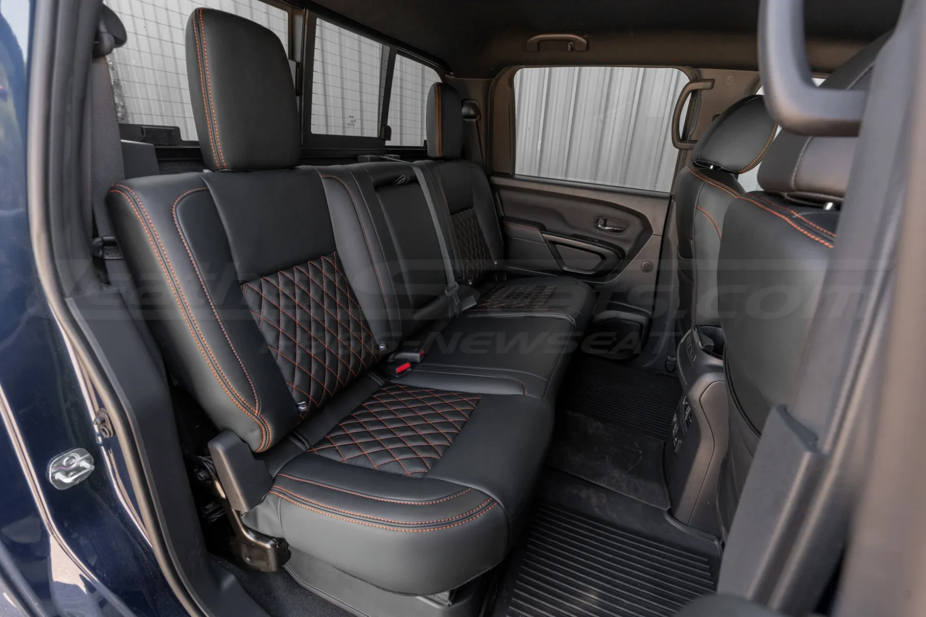 Rear Diamond leather seats installed in 2016-2024 Nissan Titan