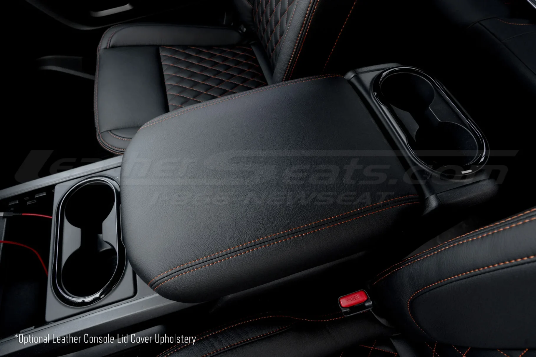 Optional leather center console lid cover upholstery for Nissan Titan
