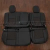 2016-2024 Nissan Titan rear seat leather covers in Black with Diamond stitching