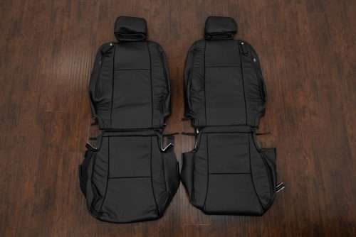 Aftermarket black replacement leather seat covers for Toyota Solara