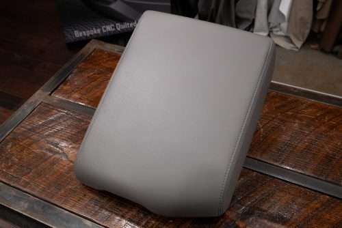 Toyota Sequoia leather console lid cover upholstery installed