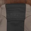 Upper section of two-tone Toyota 4Runner leather backrest
