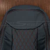 Upper section of Ford Maverick blue leather backrest