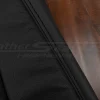Black double stitching on black leather - BMW Z3 backrest