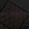 Double Diamond pattern on black leather in Red stitching
