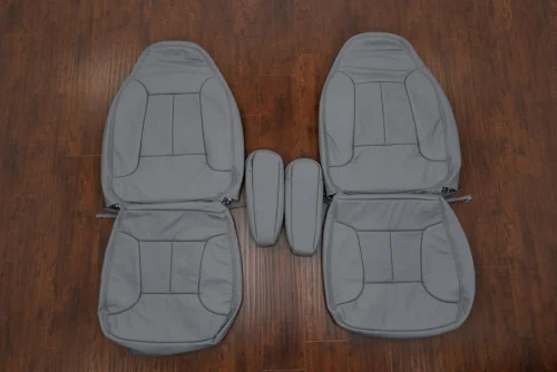 1992-1996 Ford Bronco aftermarket leather seat kit in Crater Grey