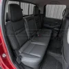 Aftermarket Dark Graphite leather seat upholstery installed in Nissan Frontier