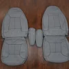 Ford Bronco OBS Crater Grey leather seat upholstery kit - front seat with upholstery