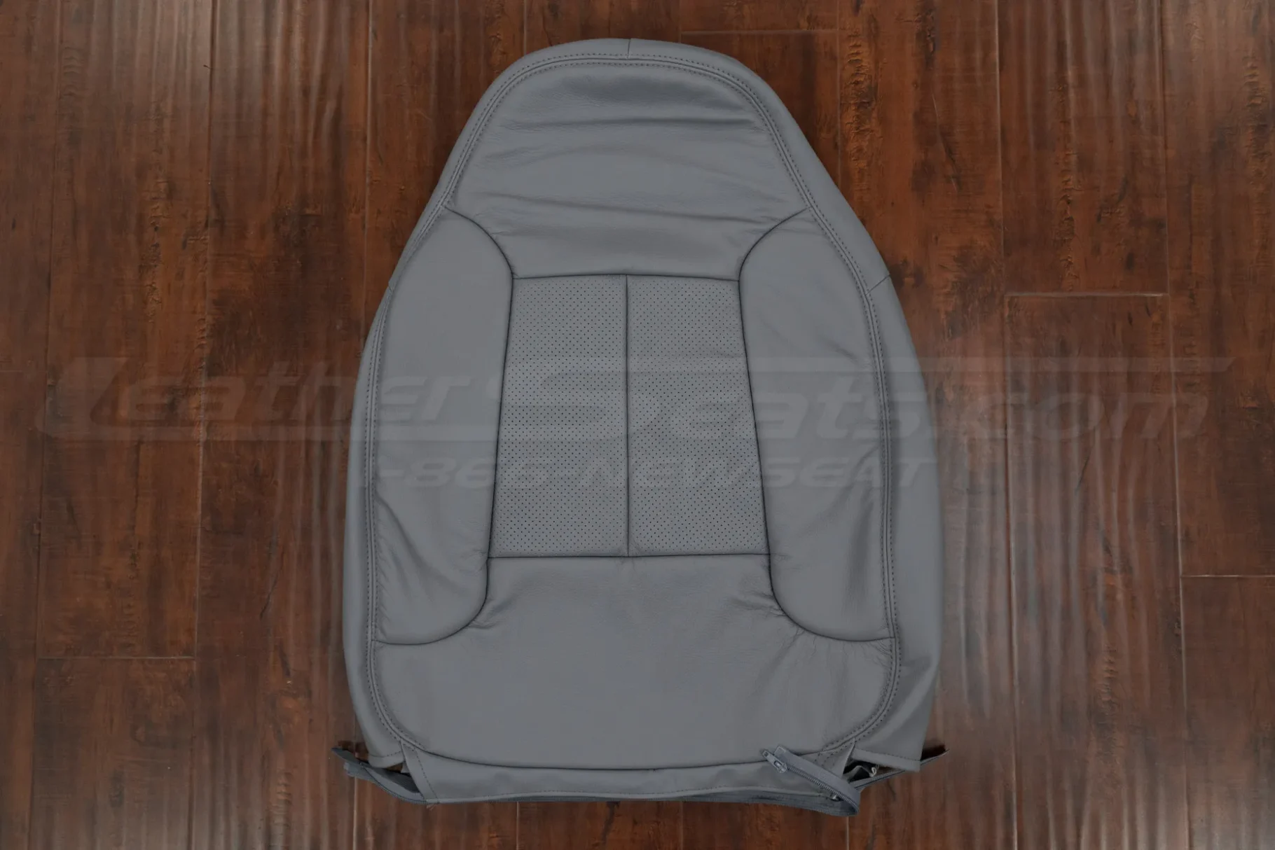 Ford Bronco Crater Grey perforated leather backrest upholstery