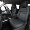Front seat replacement leather seat covers installed for Nissan Frontier