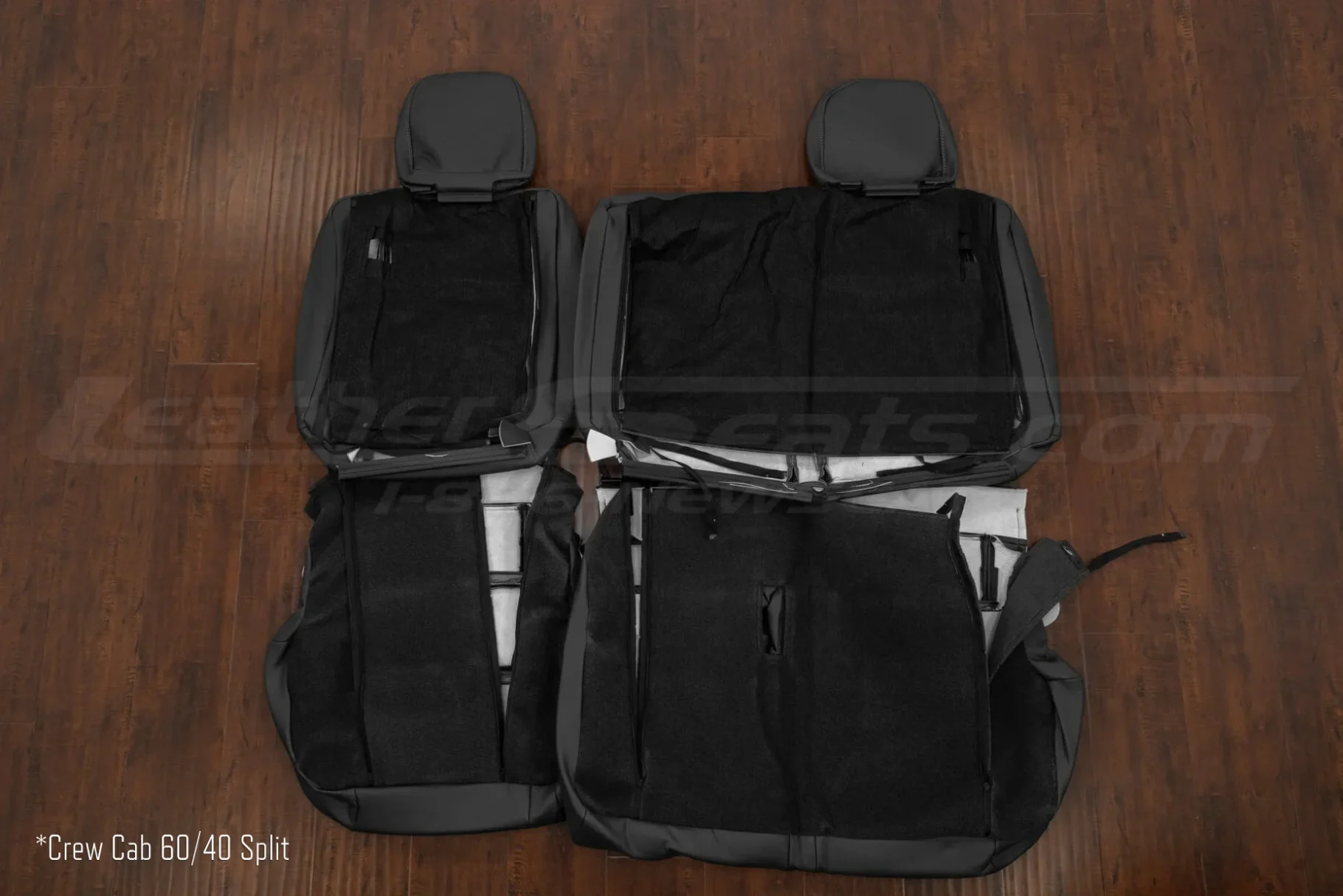 Nissan Frontier Crew Cab rear seat leather upholstery flipped
