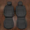 Dark Graphite Front leather seat upholstery with stone stitching - Nissan Frontier
