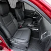 Alternative view of top-down view of installed Nissan Frontier Dark Graphite leather seats